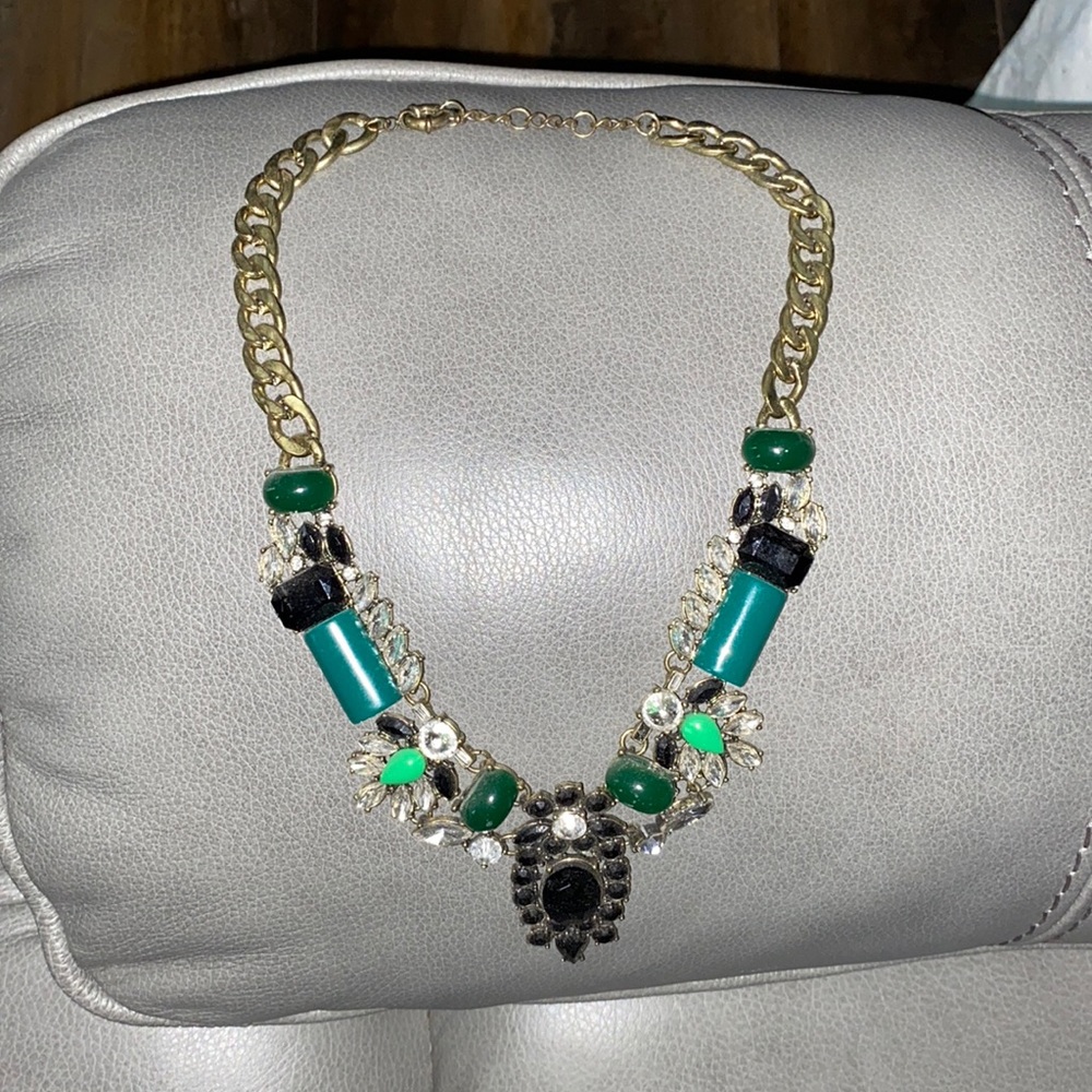 CREW Chandelier Statement Jeweled Necklace